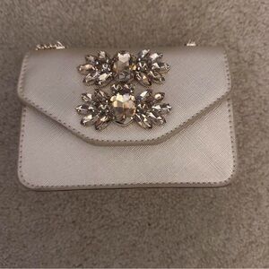 Dune London Silver Embellished Clutch